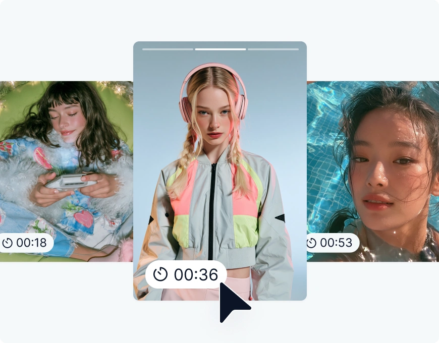 TikTok videos with watch time and completion rate indicators